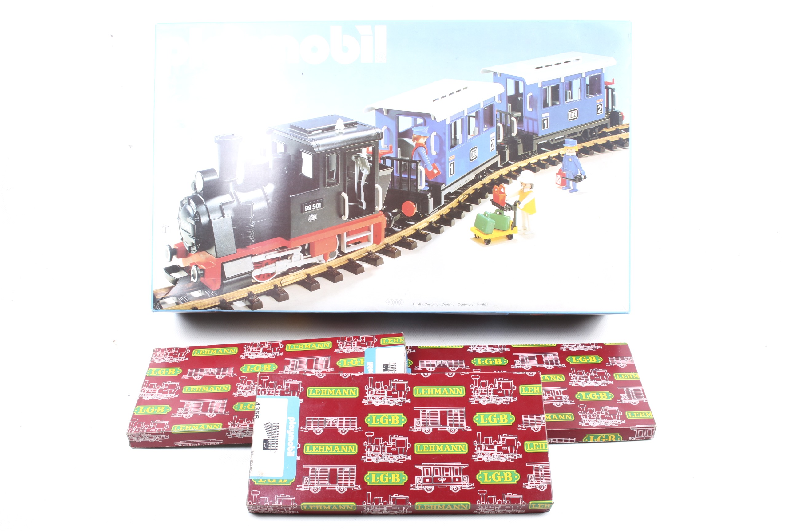 A Playmobil train set.