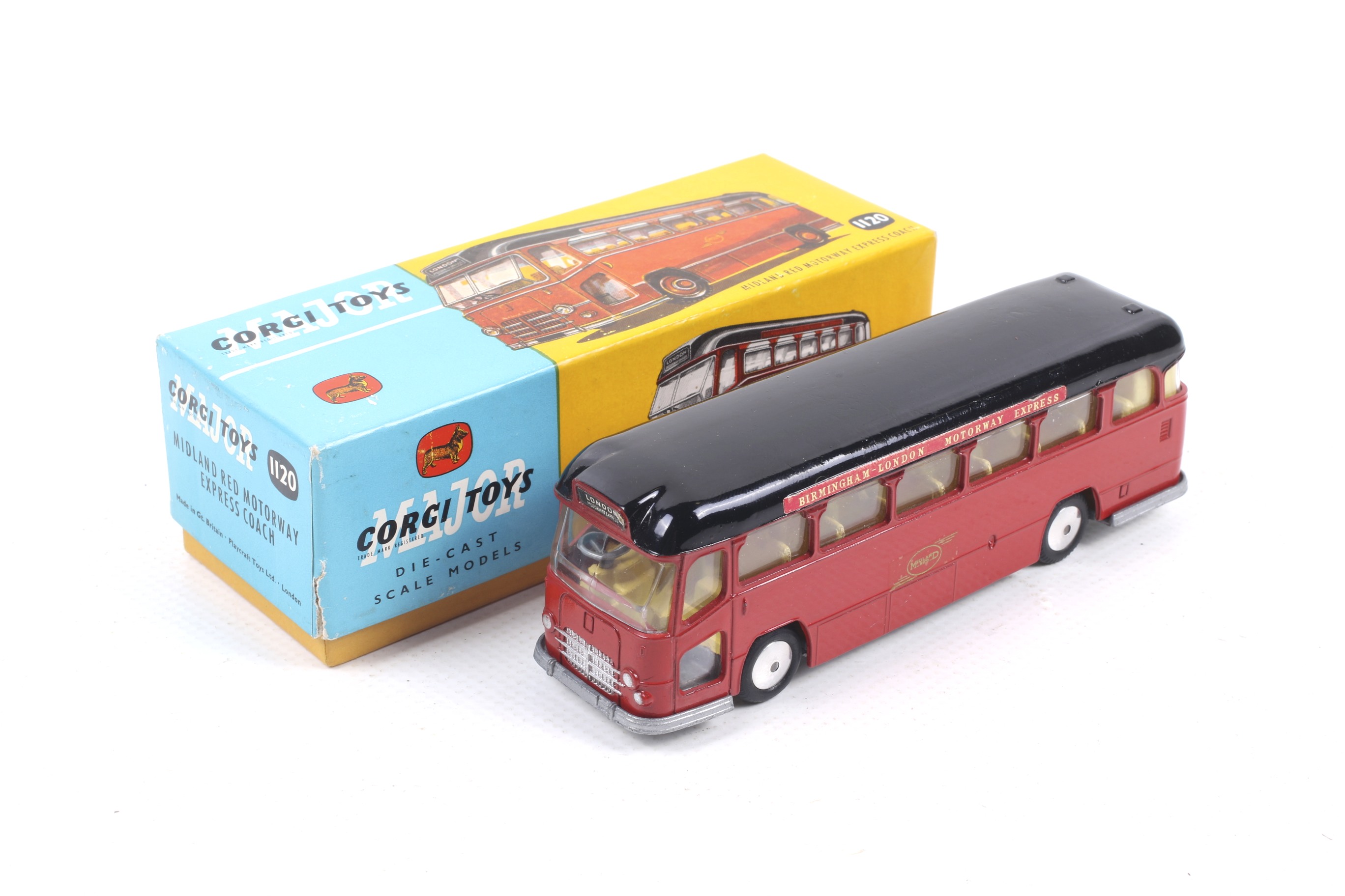 A Corgi diecast Midland Motorway Express Coach. No.