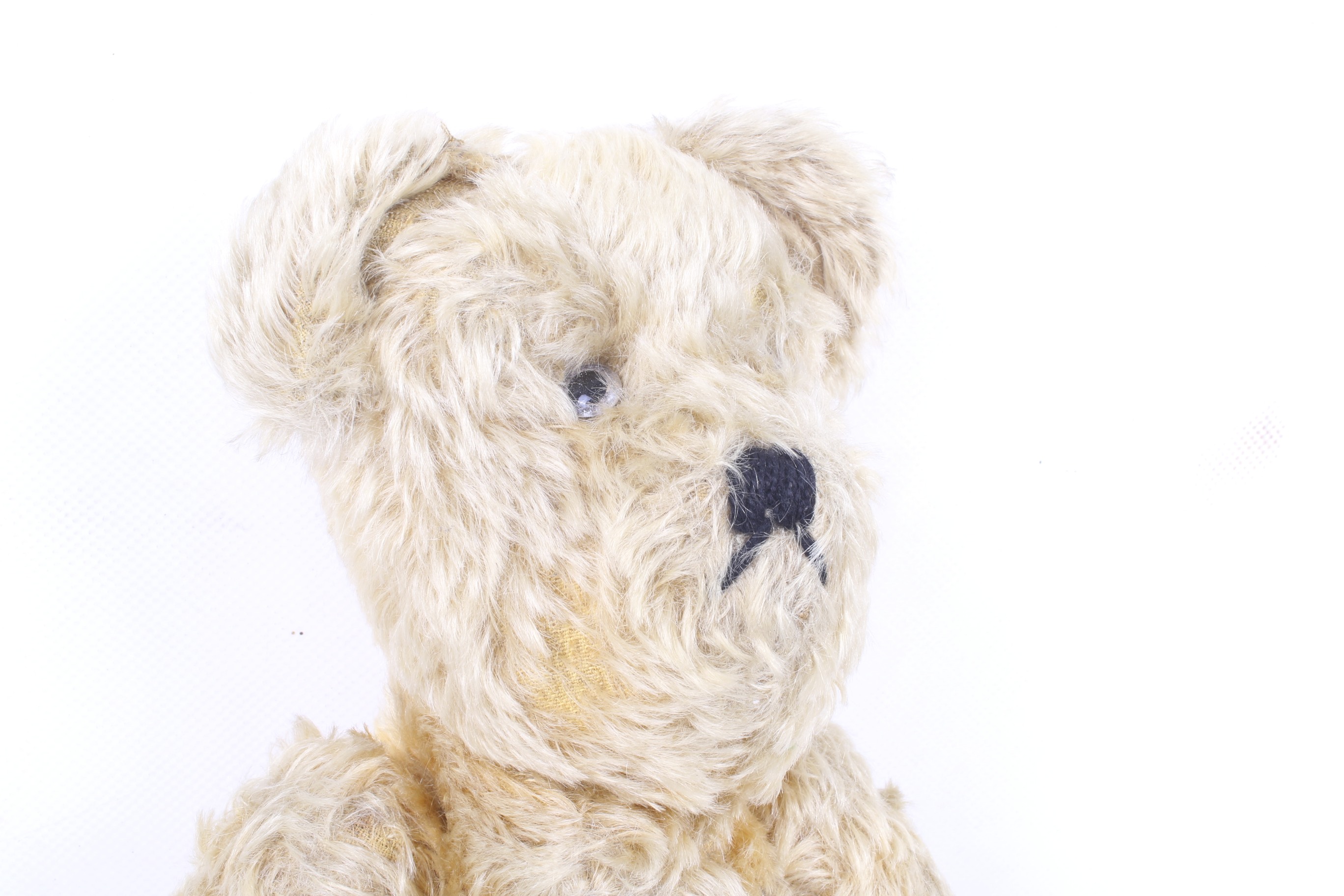 A 20th century Teddy Bear. With glass eyes, leather paws but no label. - Image 2 of 2