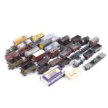 A collection of mainly OO gauge goods wagons.