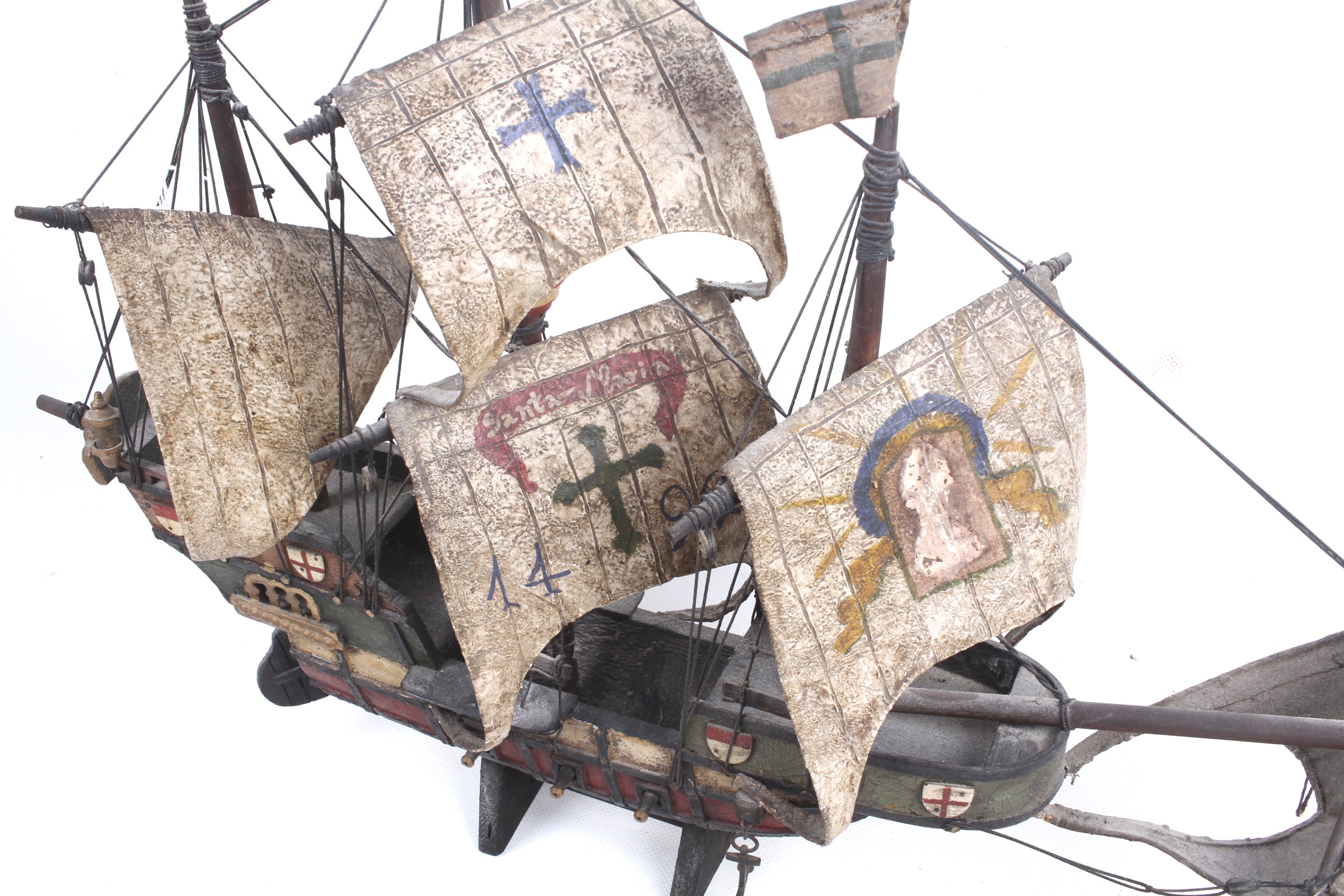 An early 20th century model of the Santa Maria. - Image 2 of 2