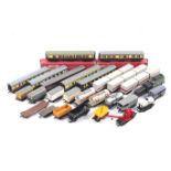 A collection of OO gauge rolling stock.