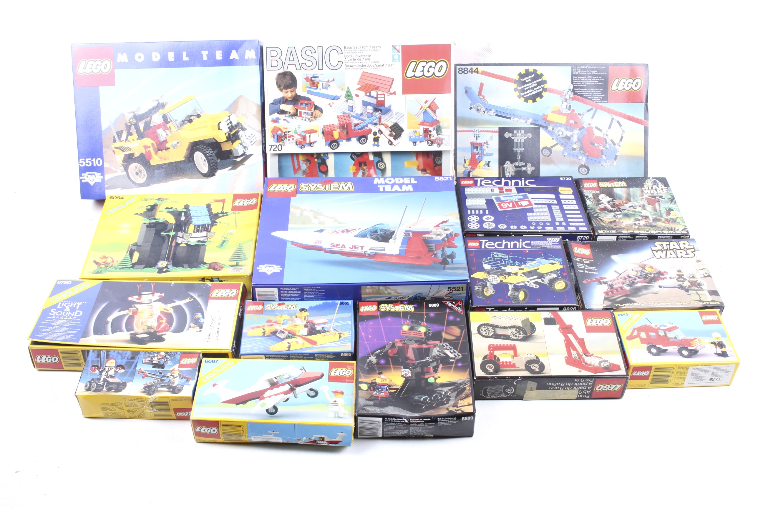 An assorted collection of Lego sets.