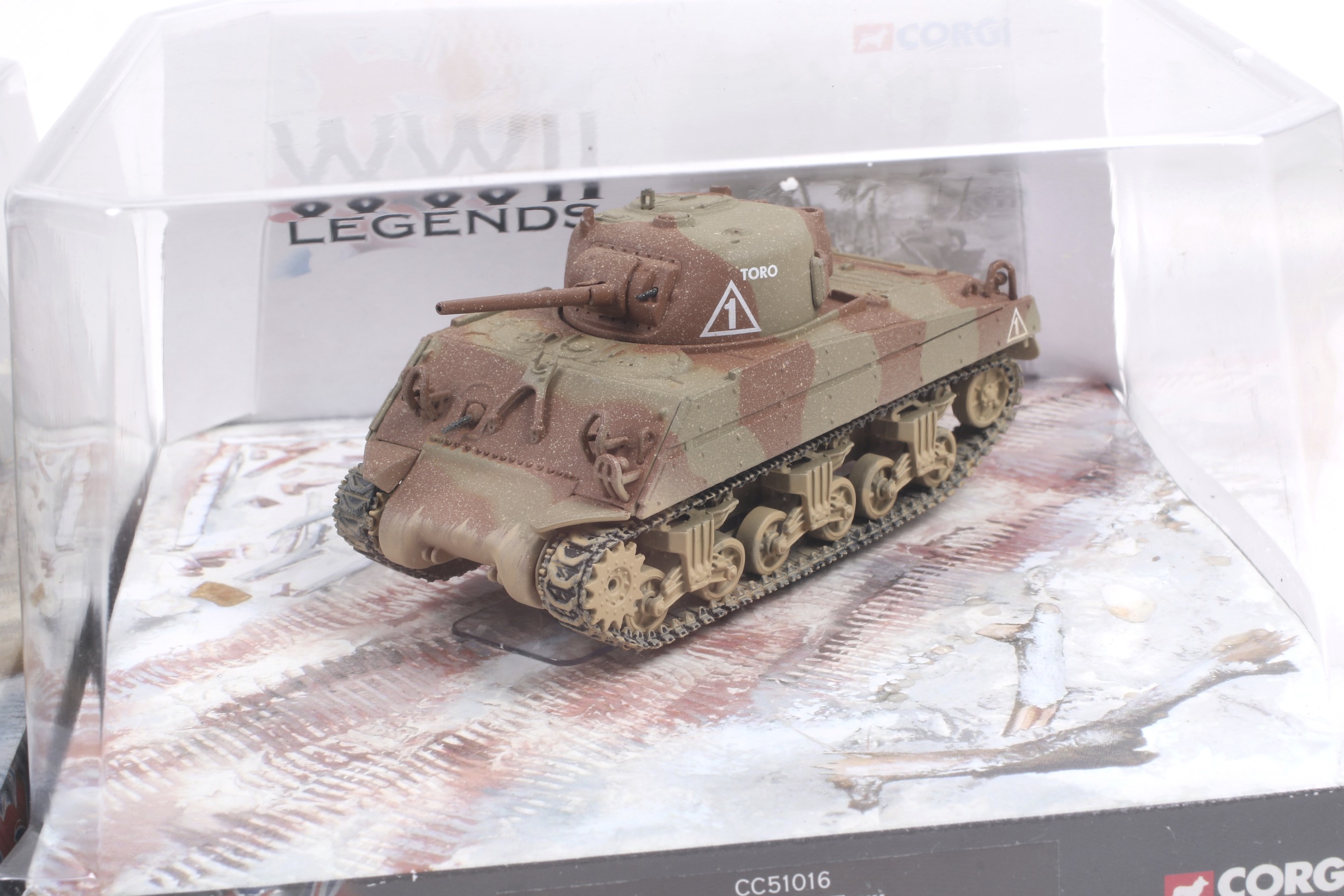 Three 1:50 scale Corgi WWII Legends tanks. Comprising one Churchill MkIII no. - Image 4 of 4