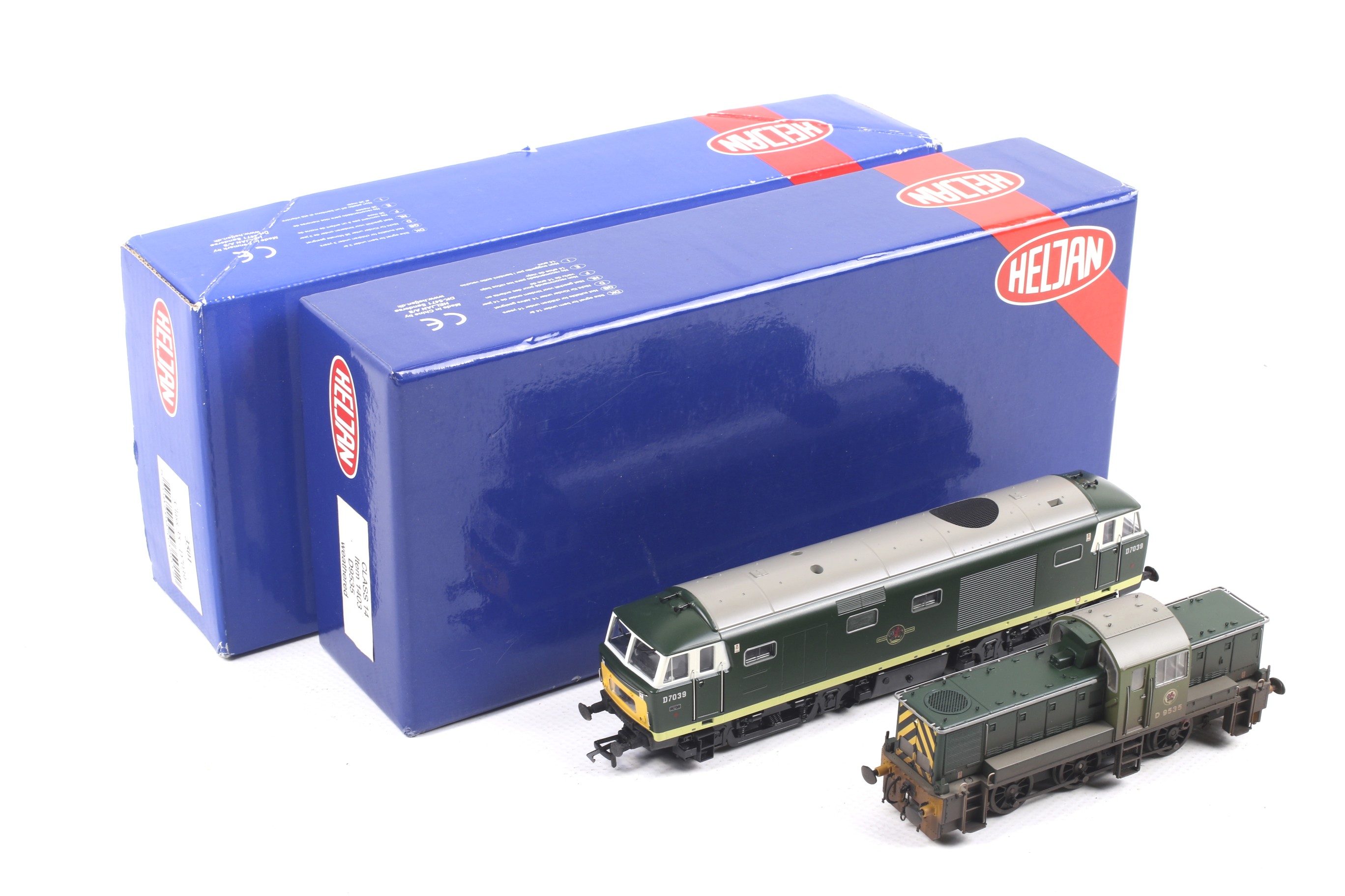 Two Heljan OO gauge diesel locomotives. Comprising one BR class 35 no.