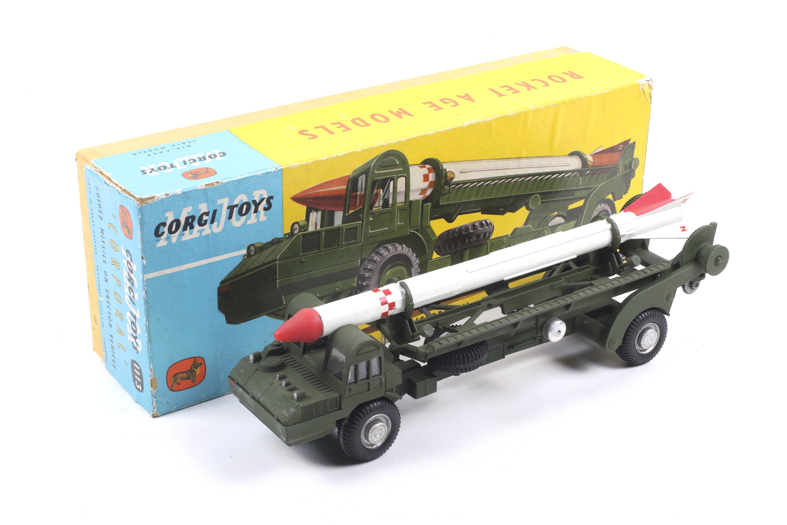 A Corgi diecast 'Corporal' Guided Missile on Erector Vehicle. No.