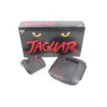 An Atari Jaguar interactive multimedia system.