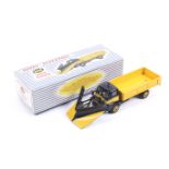 A Dinky diecast Snow Plough. No. 958, yellow body with black trim, in original box.