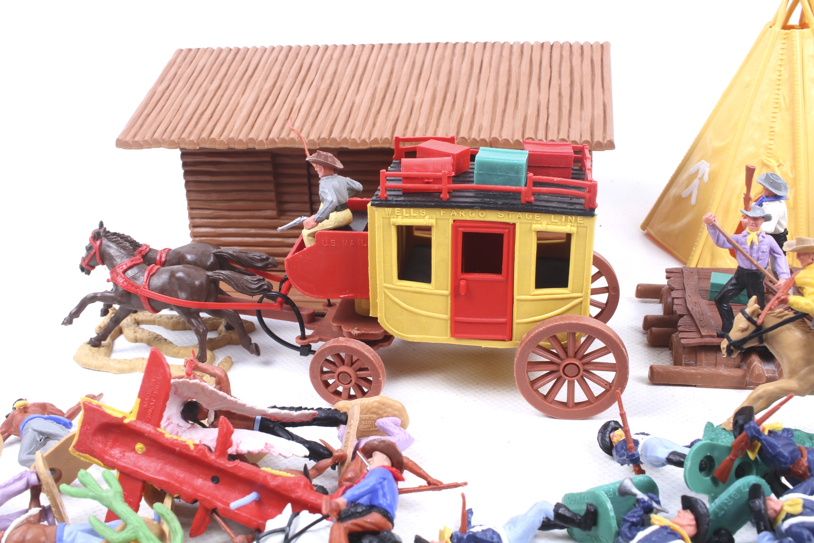 A collection of Timpo wild west themed model figures. - Image 2 of 3