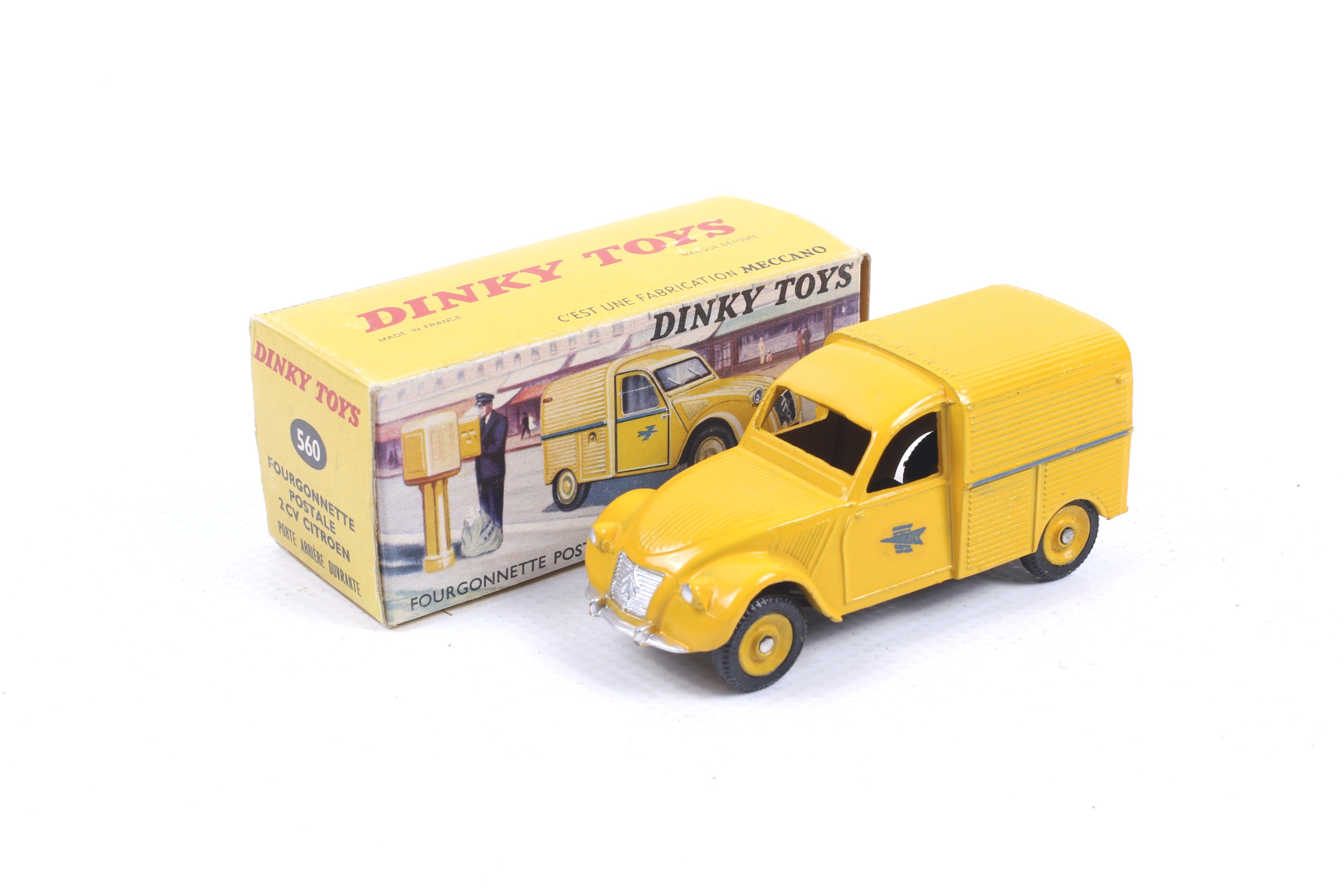 A French Dinky diecast Fourgonnette Postale Citroen 2CV. No.