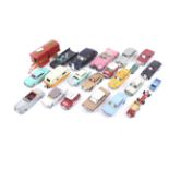 A collection of Corgi, Dinky and Matchbox diecast cars.