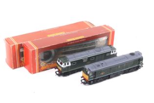 Two Hornby OO gauge diesel locomotives. Comprising one BR class 35 no. D7097 and one BR class 25 no.