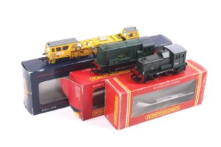 Three OO gauge diesel locomotives.