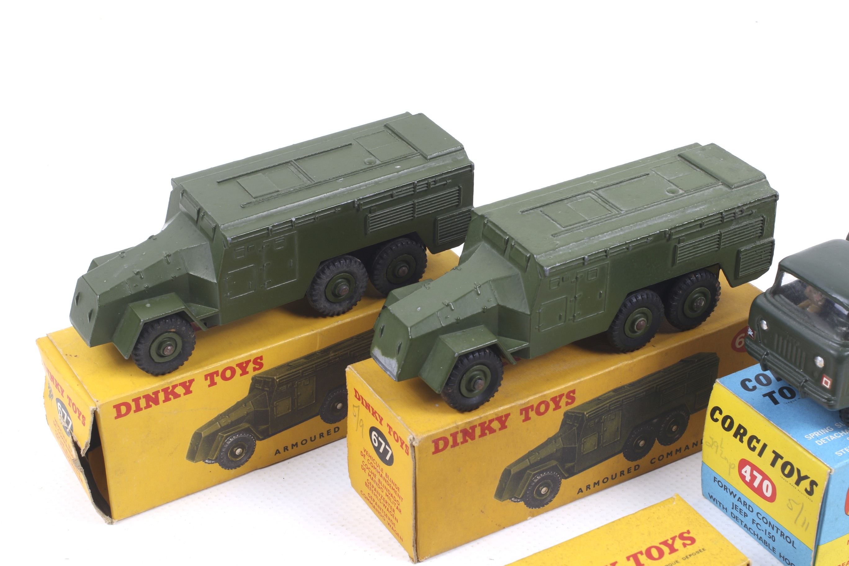Five Dinky diecast military vehicles. Comprising two Armoured Command Vehicles no. - Image 2 of 3