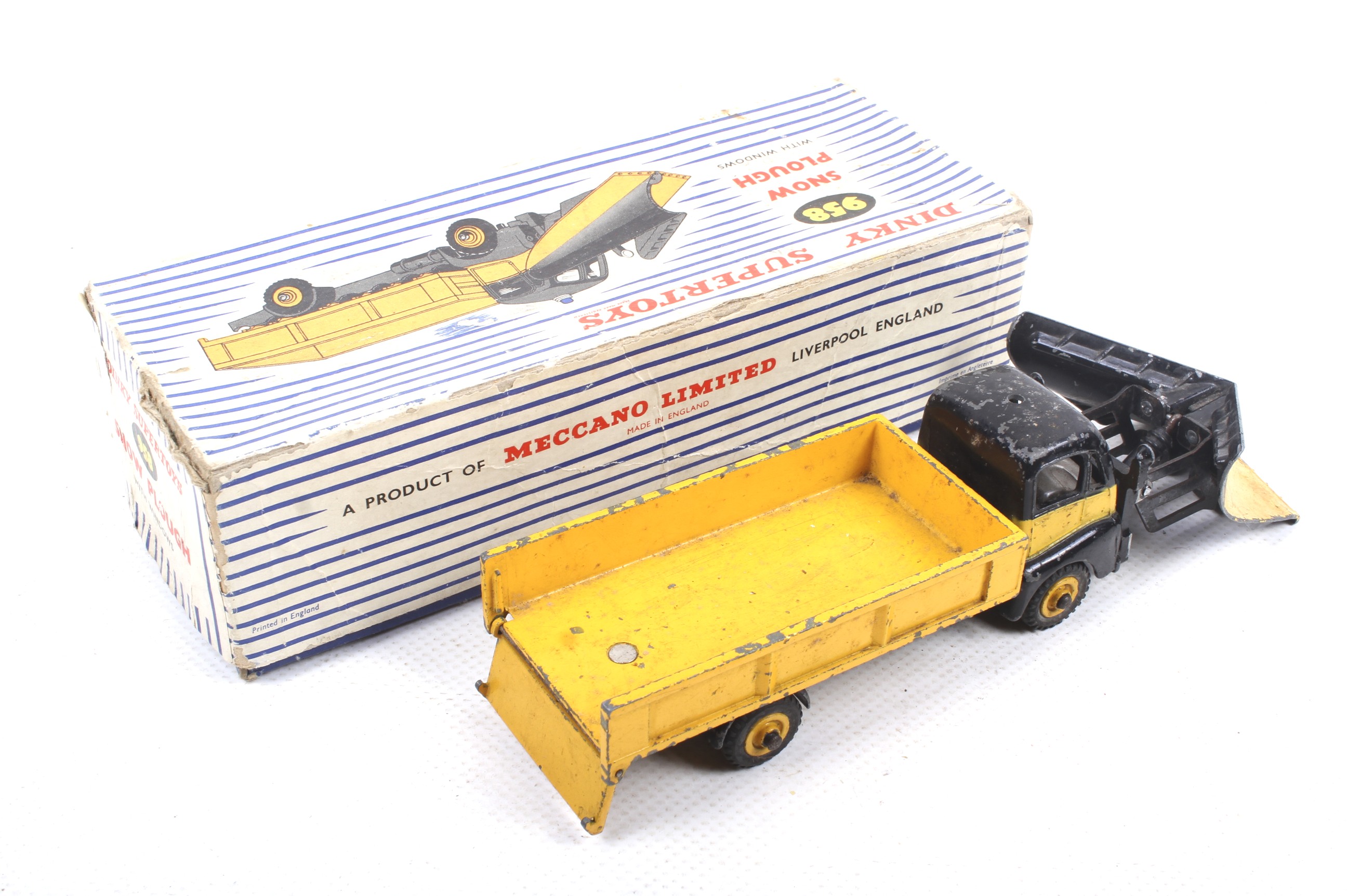 A Dinky diecast Snow Plough. No. 958, black and yellow body, in original box. - Image 2 of 2