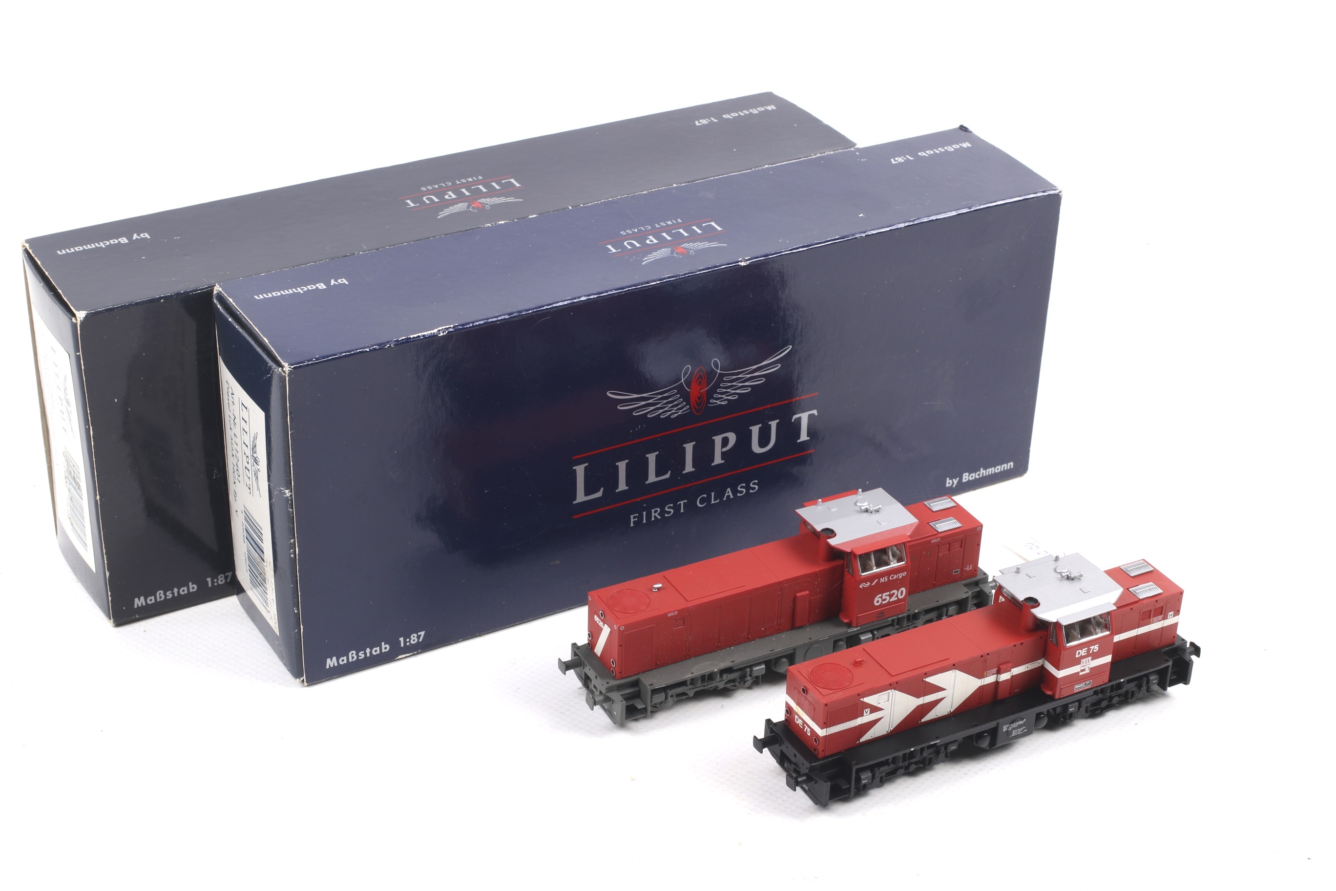 Two Liliput by Bachmann OO gauge diesel locomotives. Comprising one HGK no.