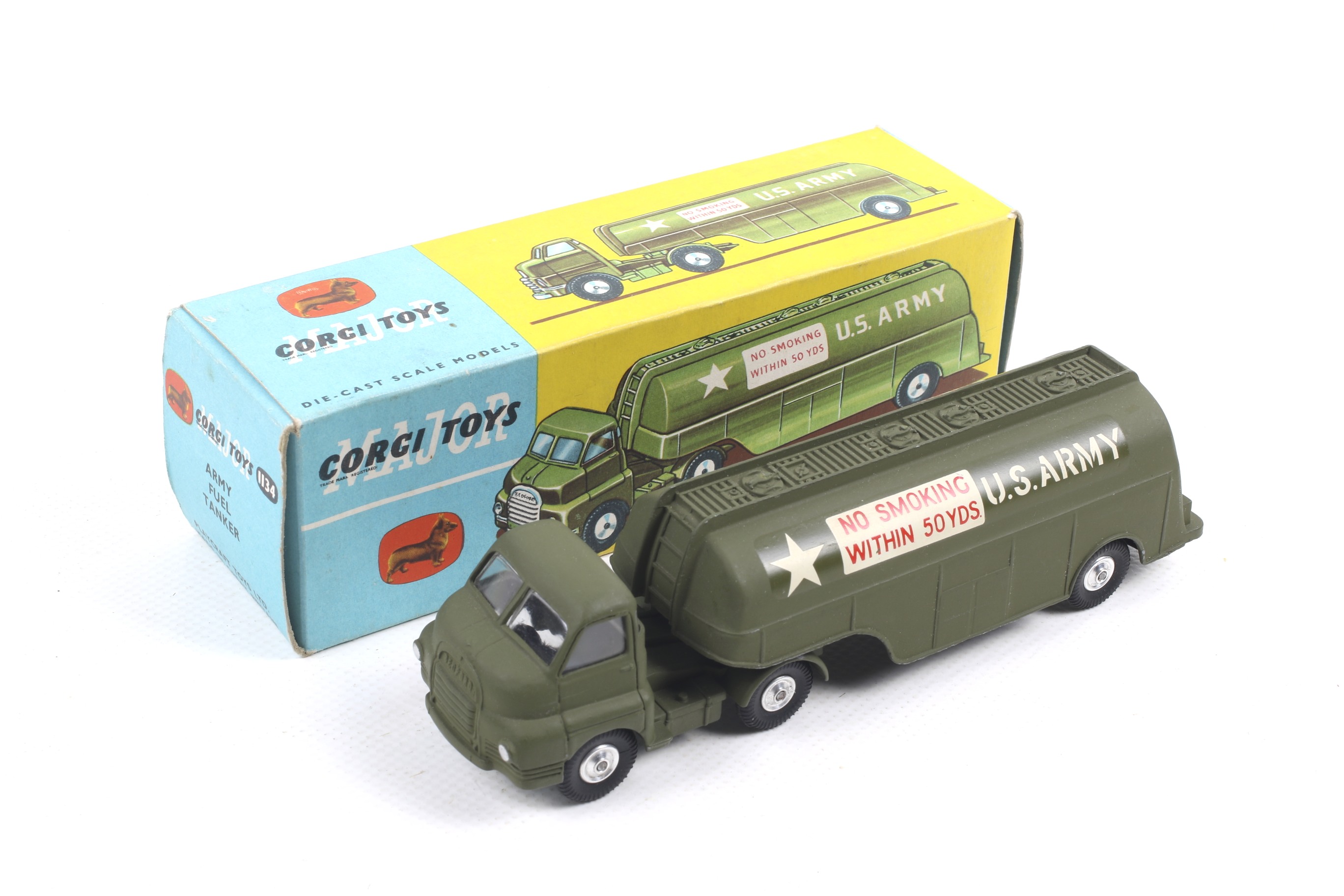 A Corgi diecast army fuel tanker. No.