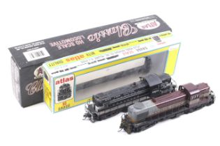 Two OO gauge diesel locomotives. Comprising one Atlas RS-3 Canadian Pacific no.