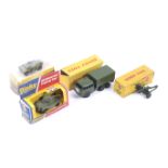 Four Dinky diecast military vehicles. Comprising one Ferret Armoured Car no.