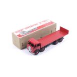 A Dinky diecast Foden Flat Truck. No. 503 (first type), with red body and trailer, in original box.