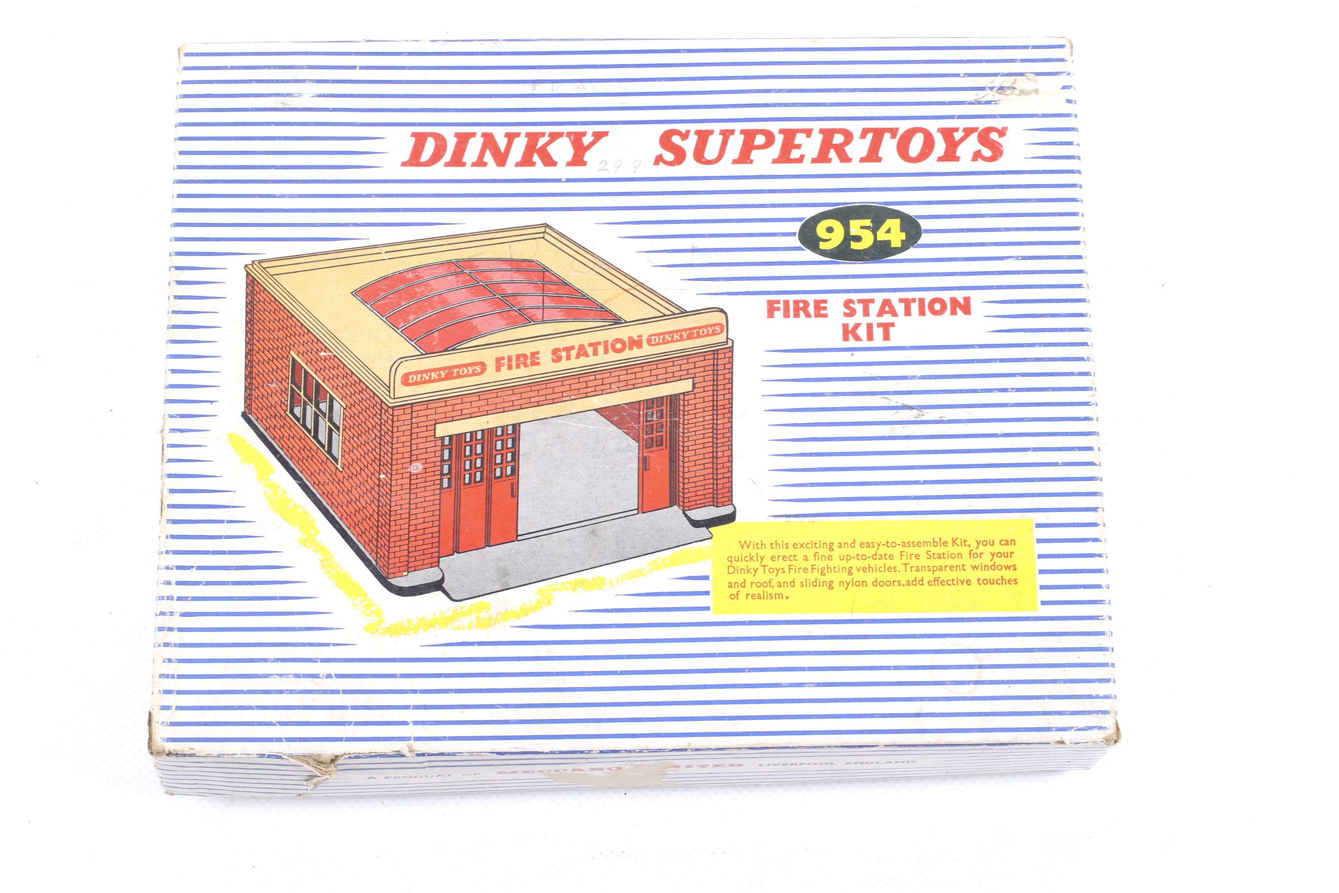 A Dinky plastic Fire Station Kit. No. 954, in original box.