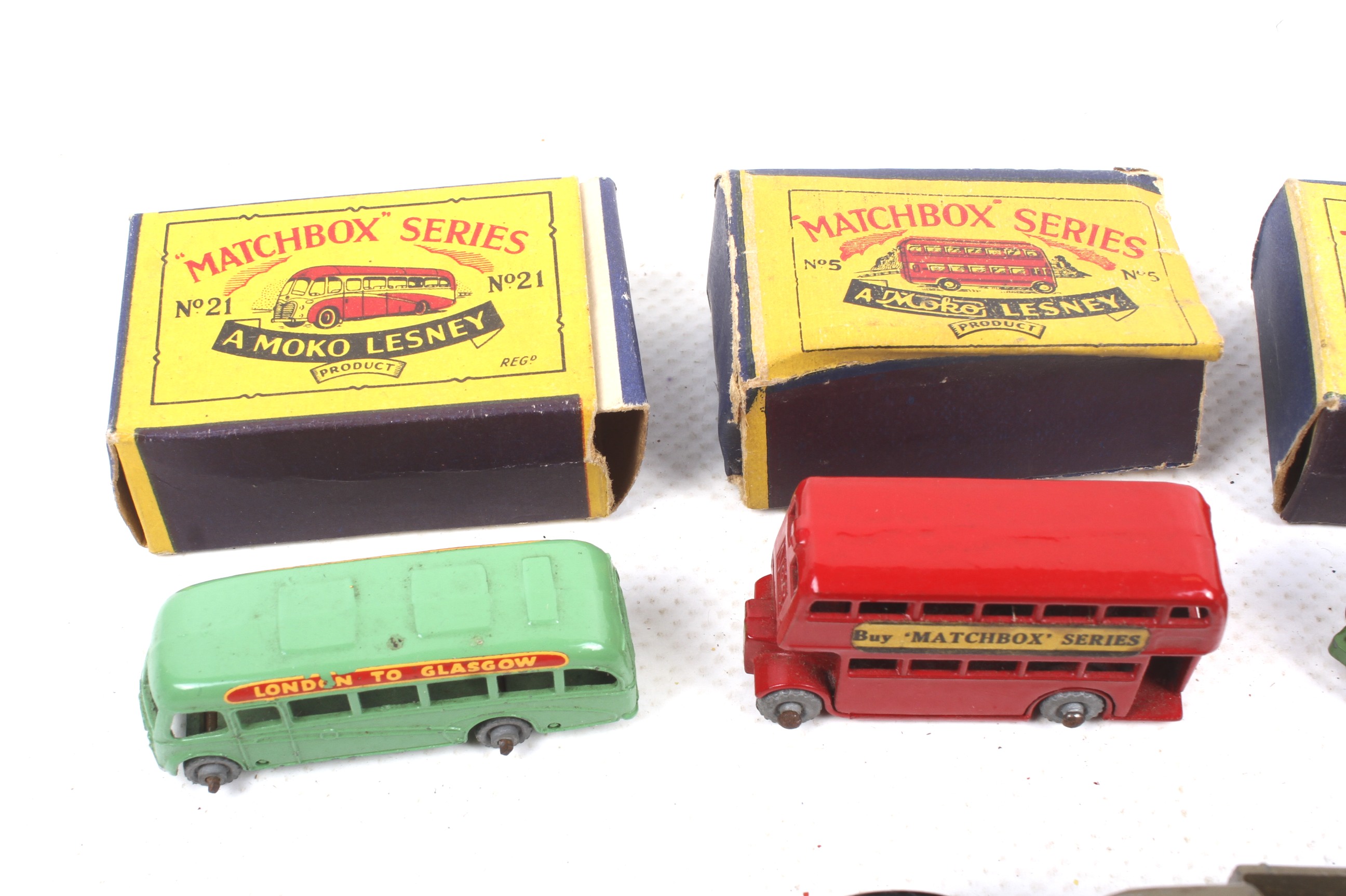Three Moko Lesney Matchbox Series diecast models. Comprising No. 1 diesel road roller and No. - Image 2 of 3