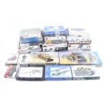 An assortment of mainly military related model kits.