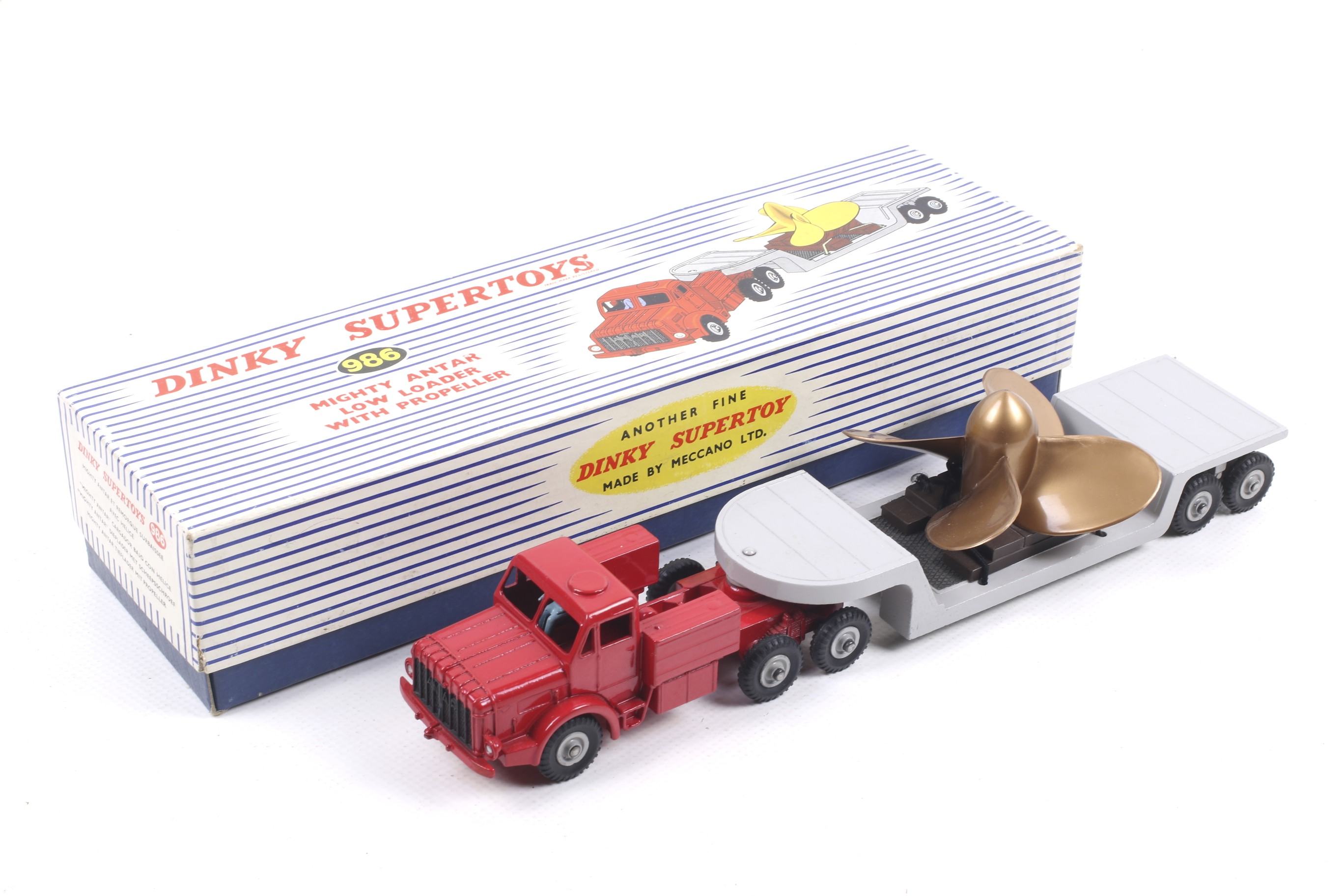 A Dinky diecast Mighty Antar Low Loader with Propeller. No.