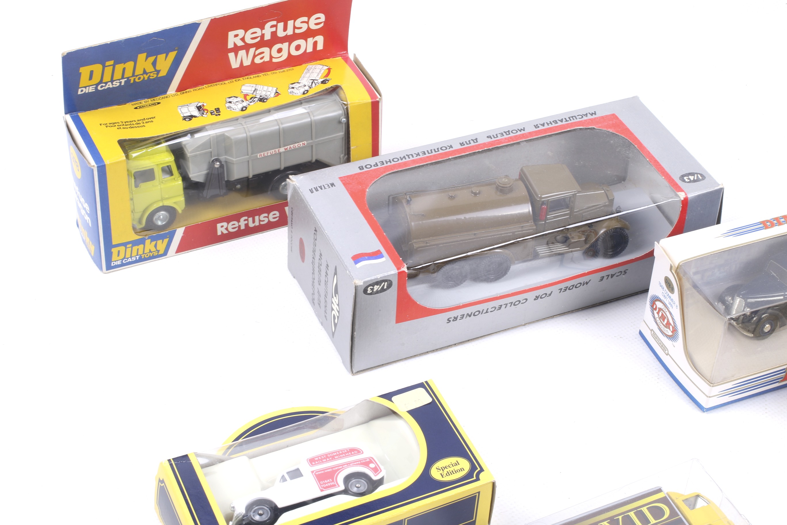 Six diecast model vehicles. Comprising a Dinky Refuse Wagon no. - Image 2 of 3