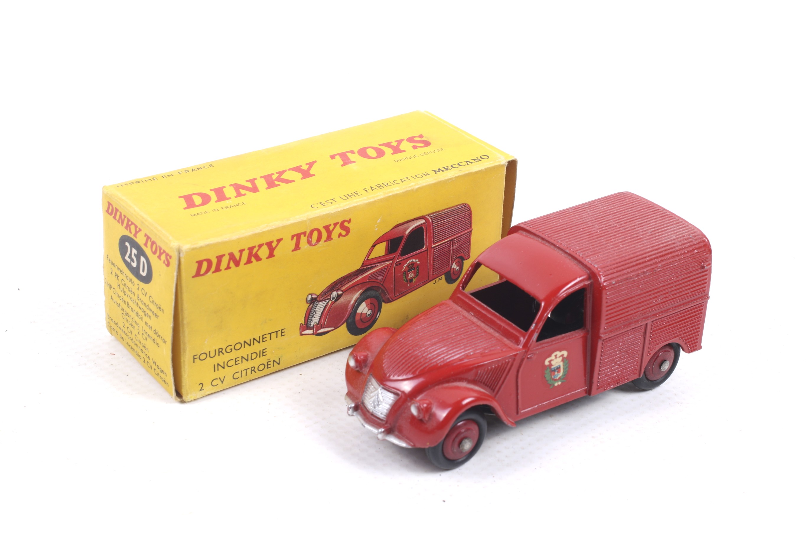 A French Dinky diecast Fourgonnette Incendie Citroen 2CV. No.