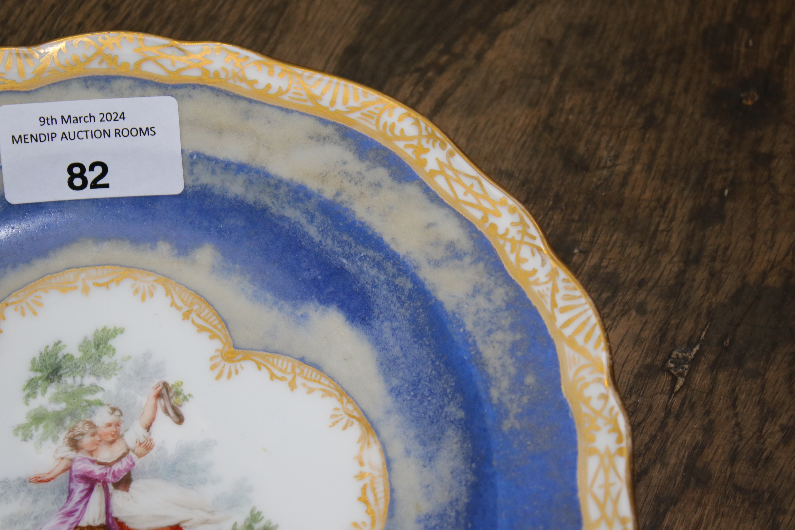 A 19th century Meissen plate. - Image 6 of 9