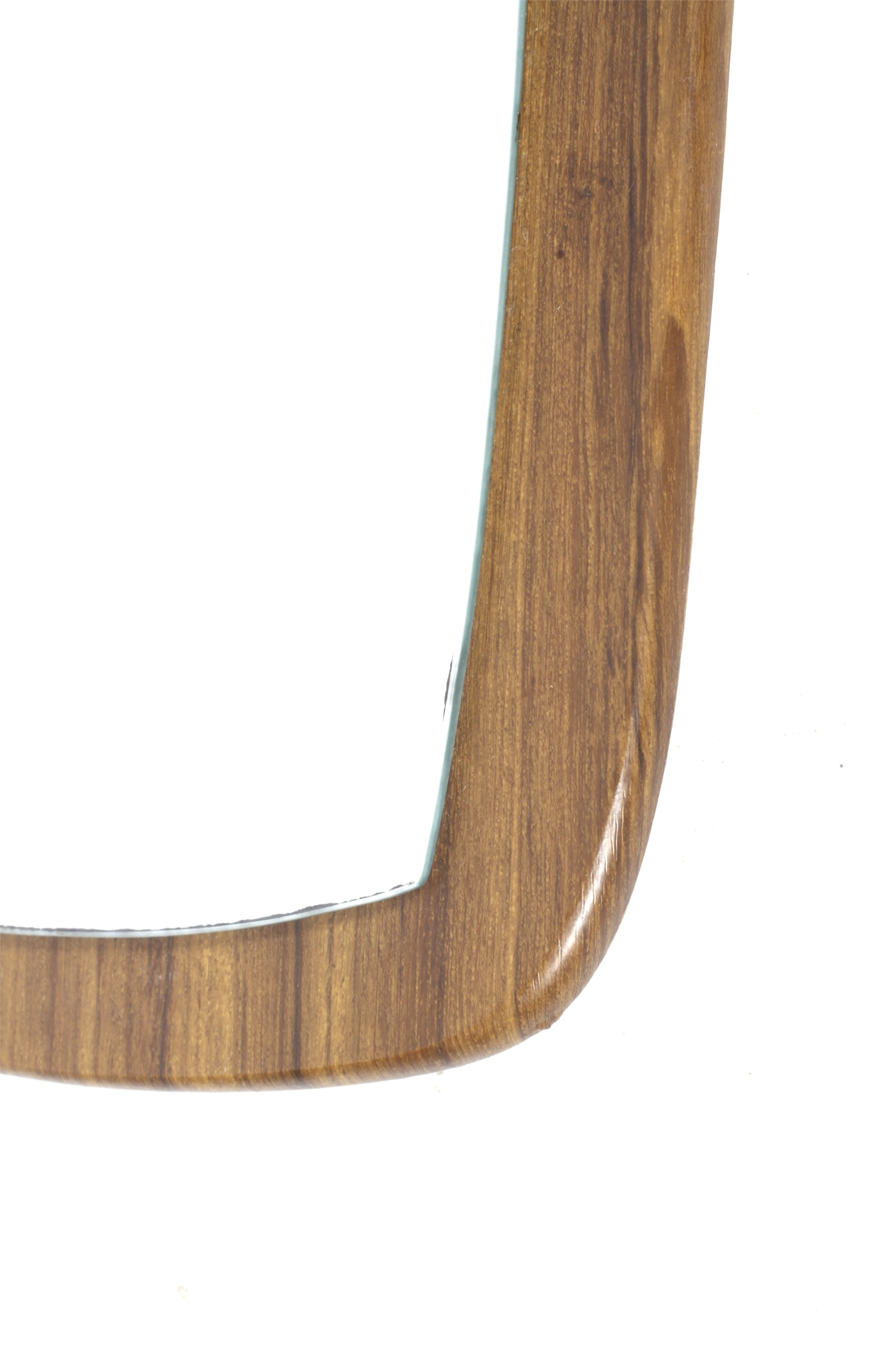 A mid-century wall mirror mounted on a formica board. - Image 2 of 2