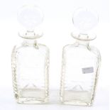 A pair of Georgian decanters.