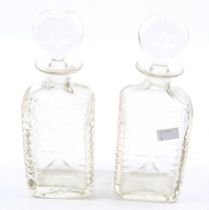 A pair of Georgian decanters.