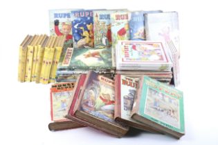 A large collection of vintage Rupert books dating back to the 1930s/40s.