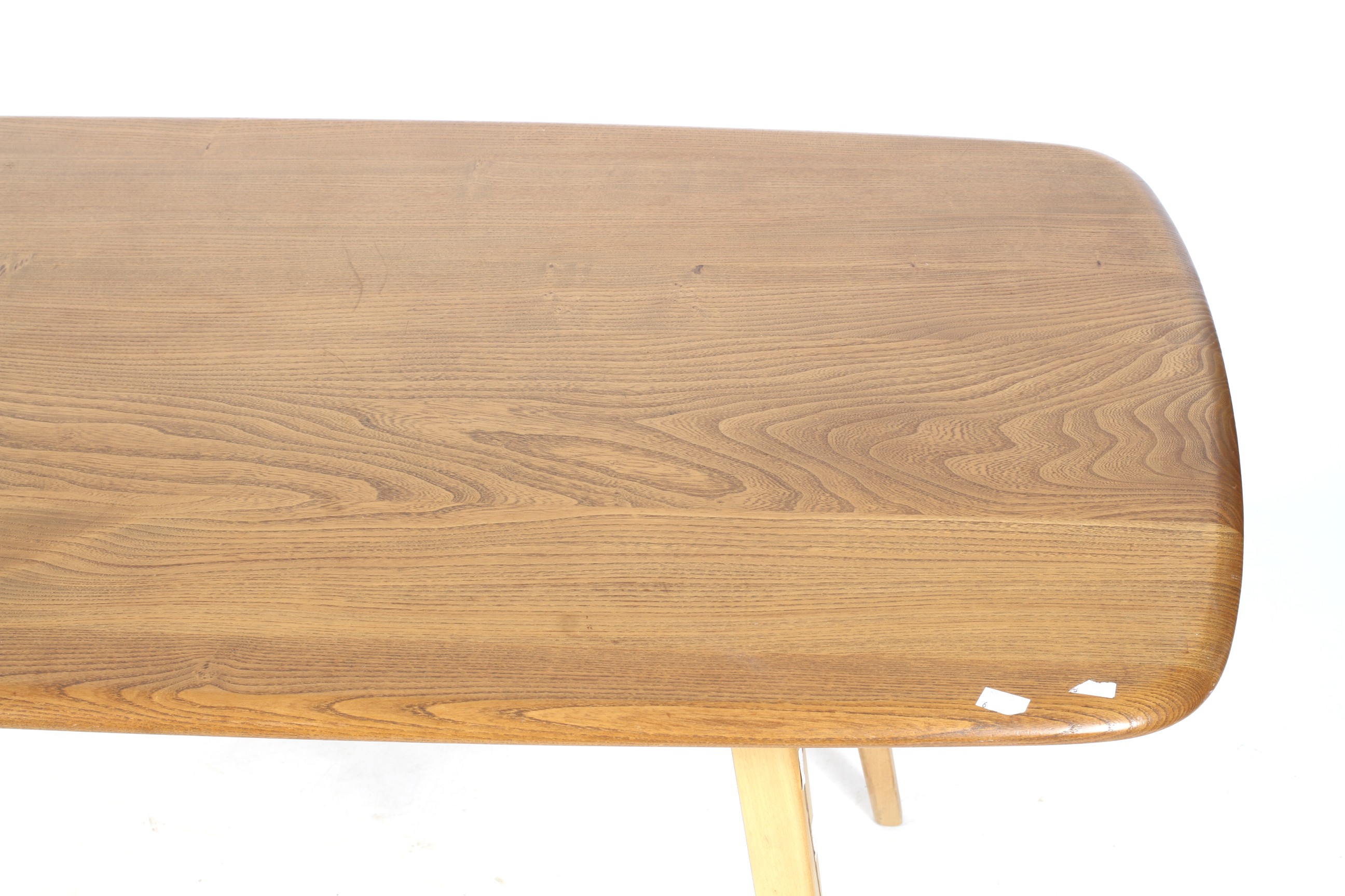 A mid-century Ercol (blue label) elm dining table. - Image 3 of 3