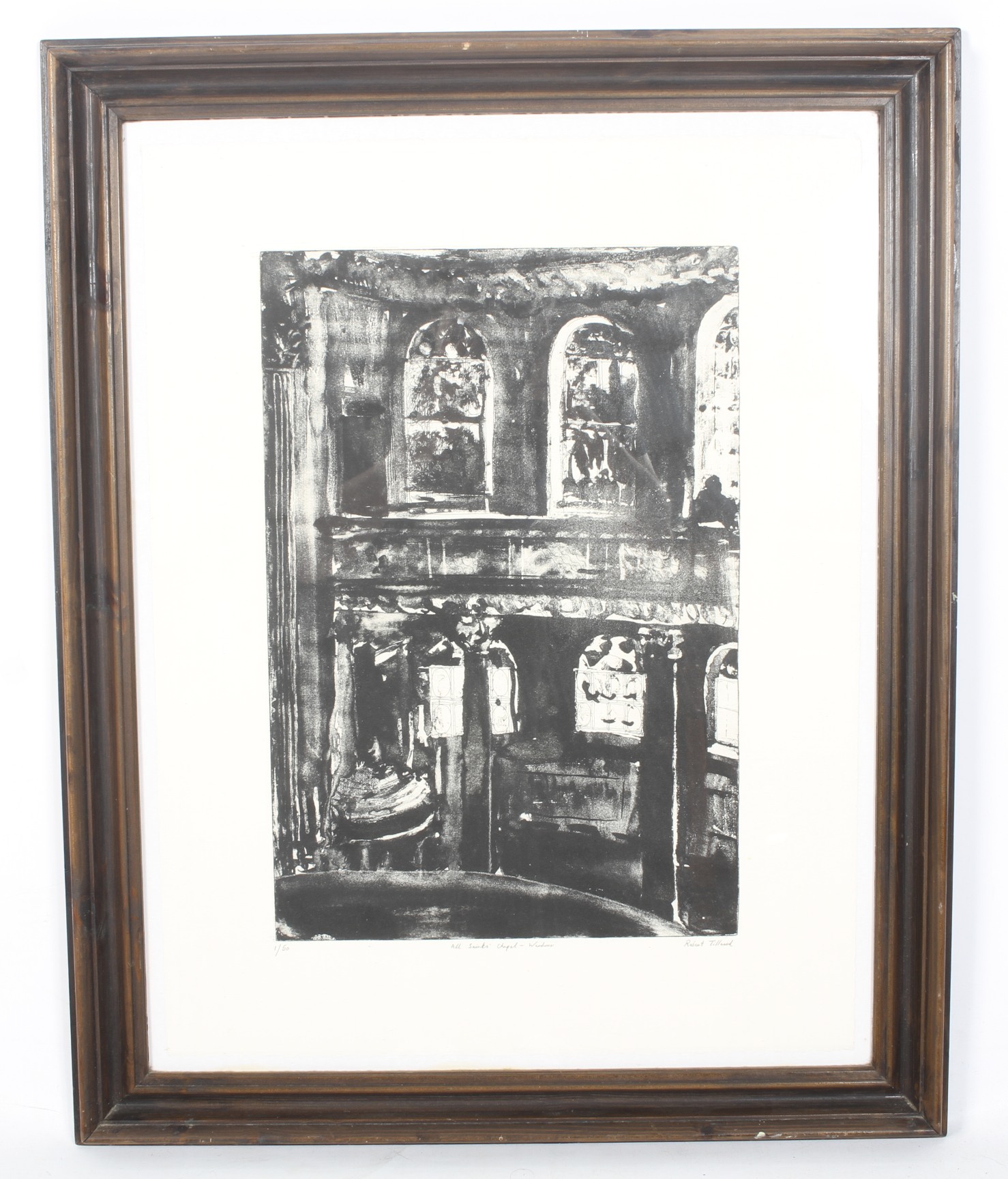 Robert Tilleard (b 1949) - 'All Saints Chapel - Windows', signed, limited editon etching. No. - Image 2 of 2