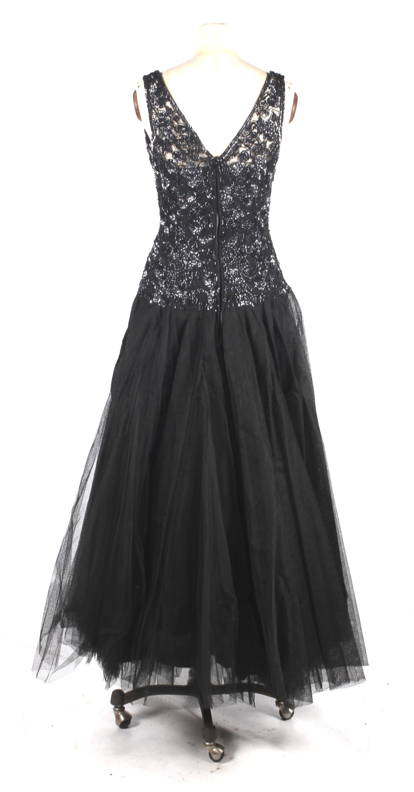 A vintage black evening gown. - Image 2 of 2