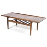 A Danish 1960s Grete Jalk for Glostrup Mobelfabrik rectangular coffee table.