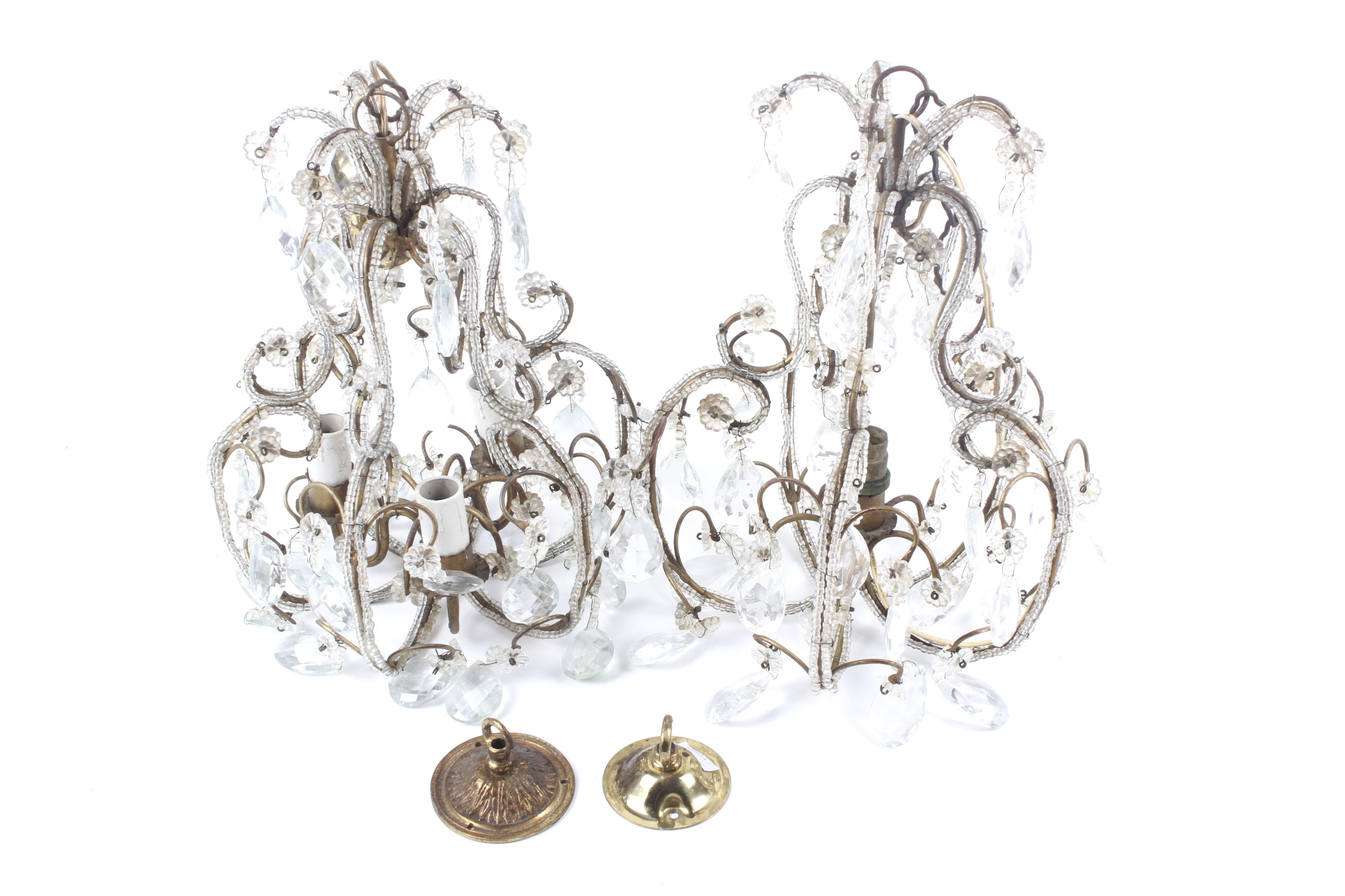 A pair of 20th century chandeliers.