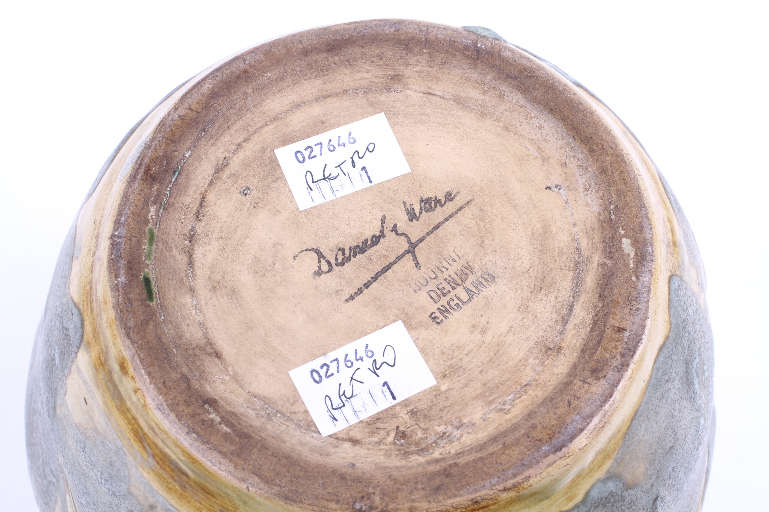 A mid-century Bourne Denby Danesby Ware 'Swallow' globular vase. - Image 2 of 2