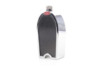 A Ruddspeed Ltd car radiator decanter 'Bugatti'.