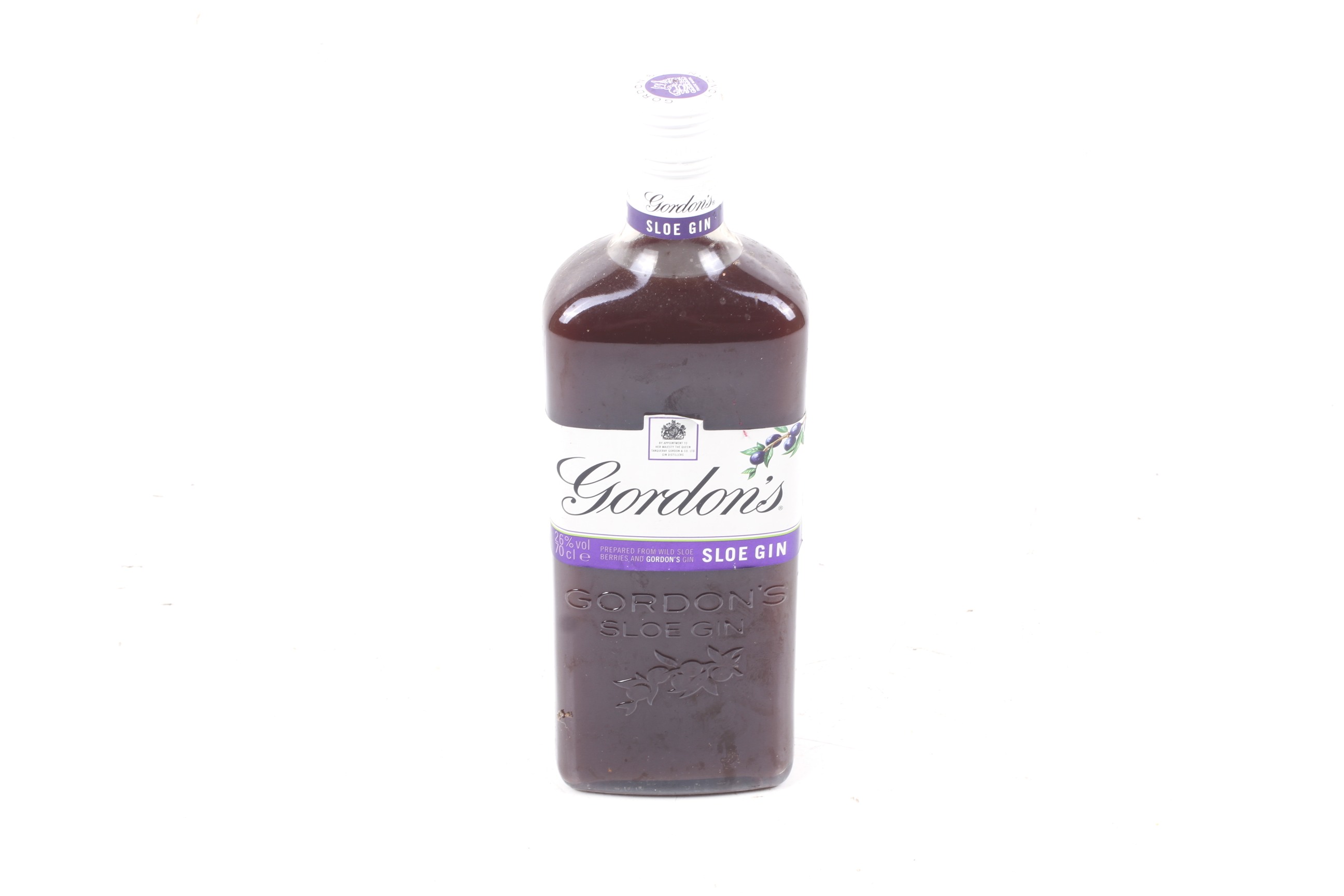 A bottle of Gordon's sloe gin.