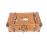 A large vintage leather travelling case.
