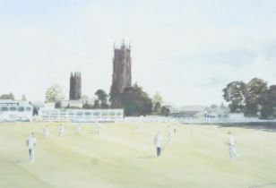Cricket : after Constance Milburn , 24/600, Somerset County Cricket Ground, Taunton.