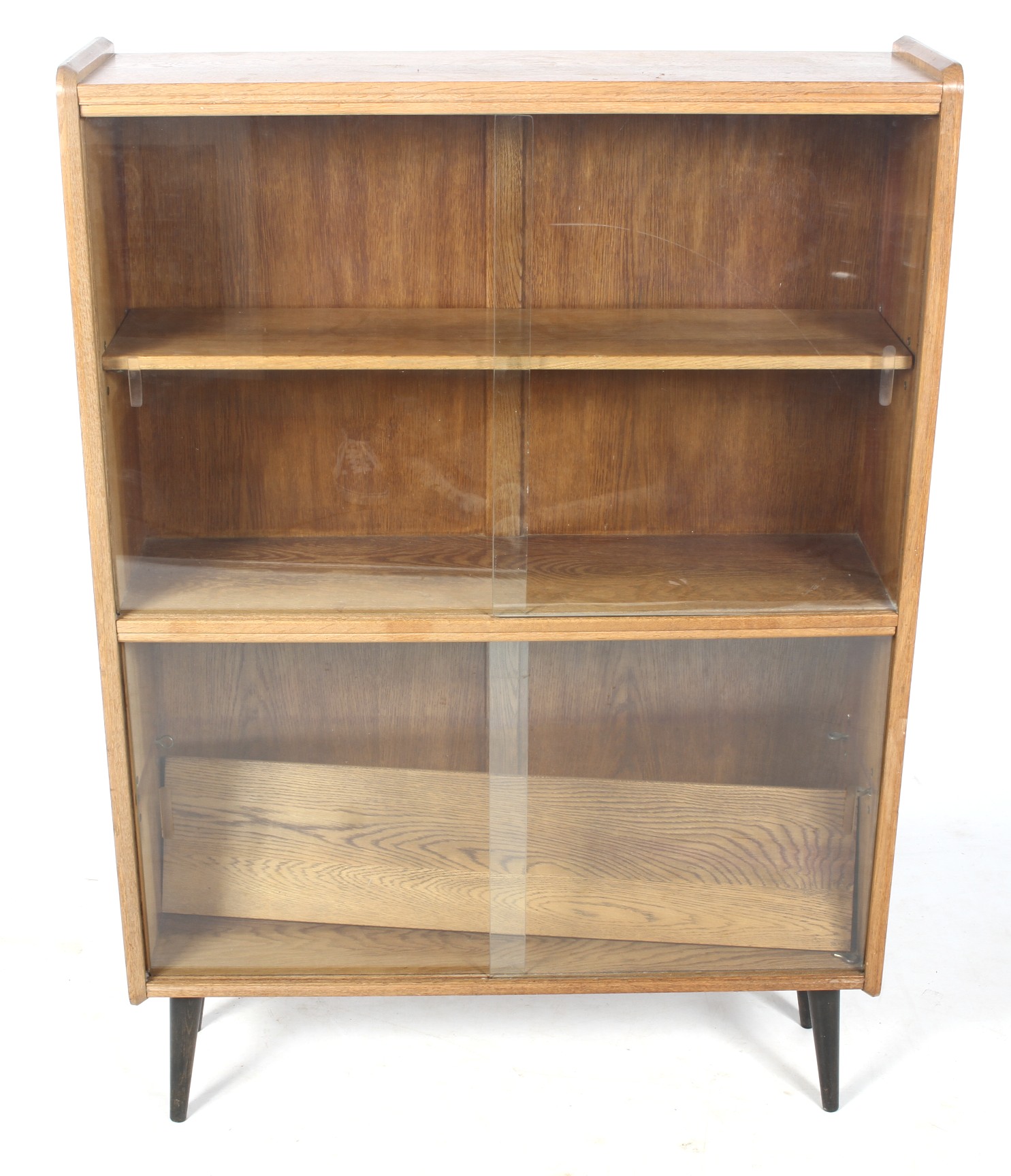 A mid-century teak display cabinet.