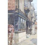 J M Hartley (20th century), watercolour, 'The Star Inn Alfriston' (East Sussex).