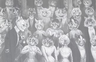 After Louis Wain - humorous cats print.