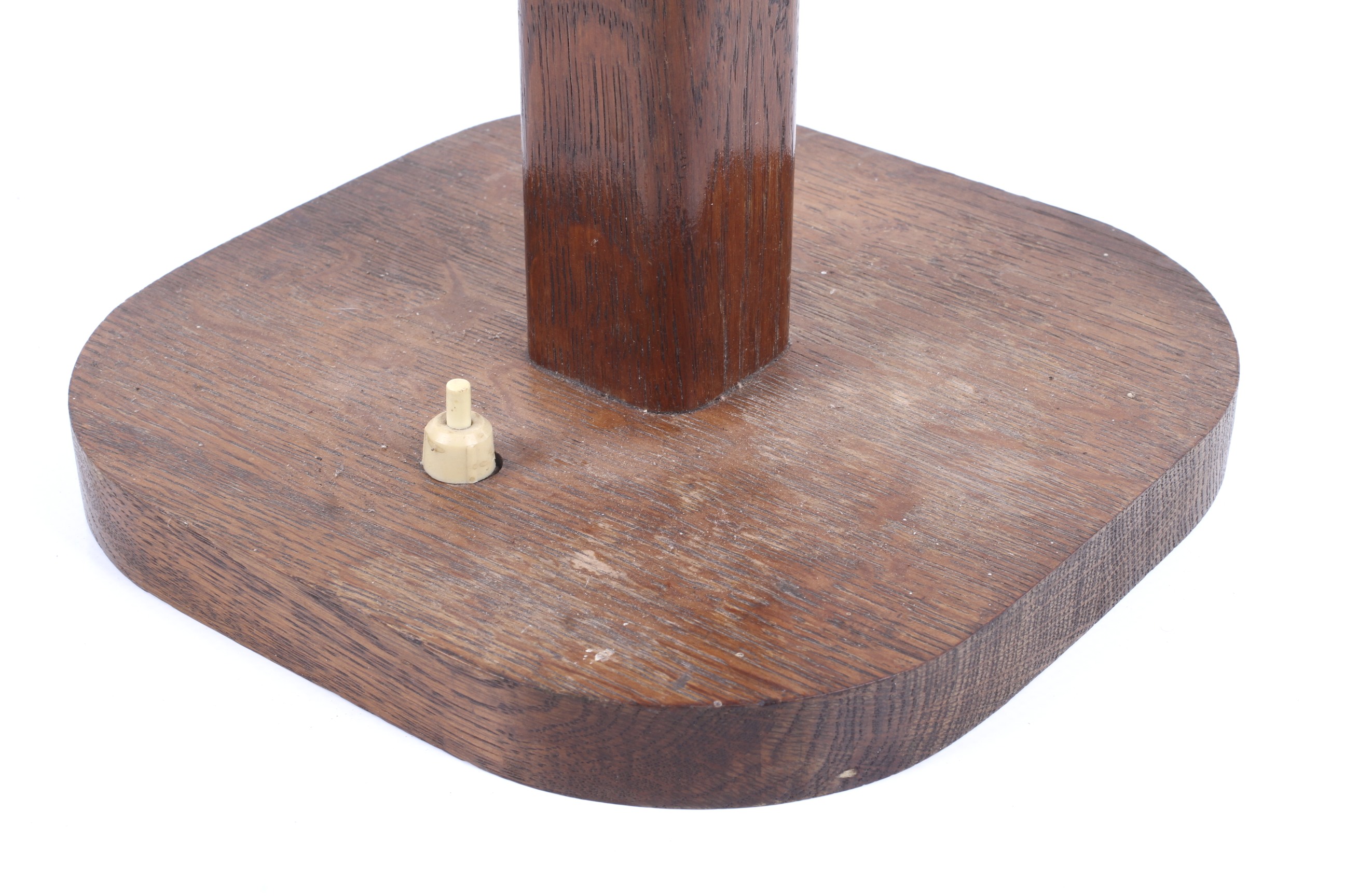 A retro stained oak lamp base. - Image 2 of 2