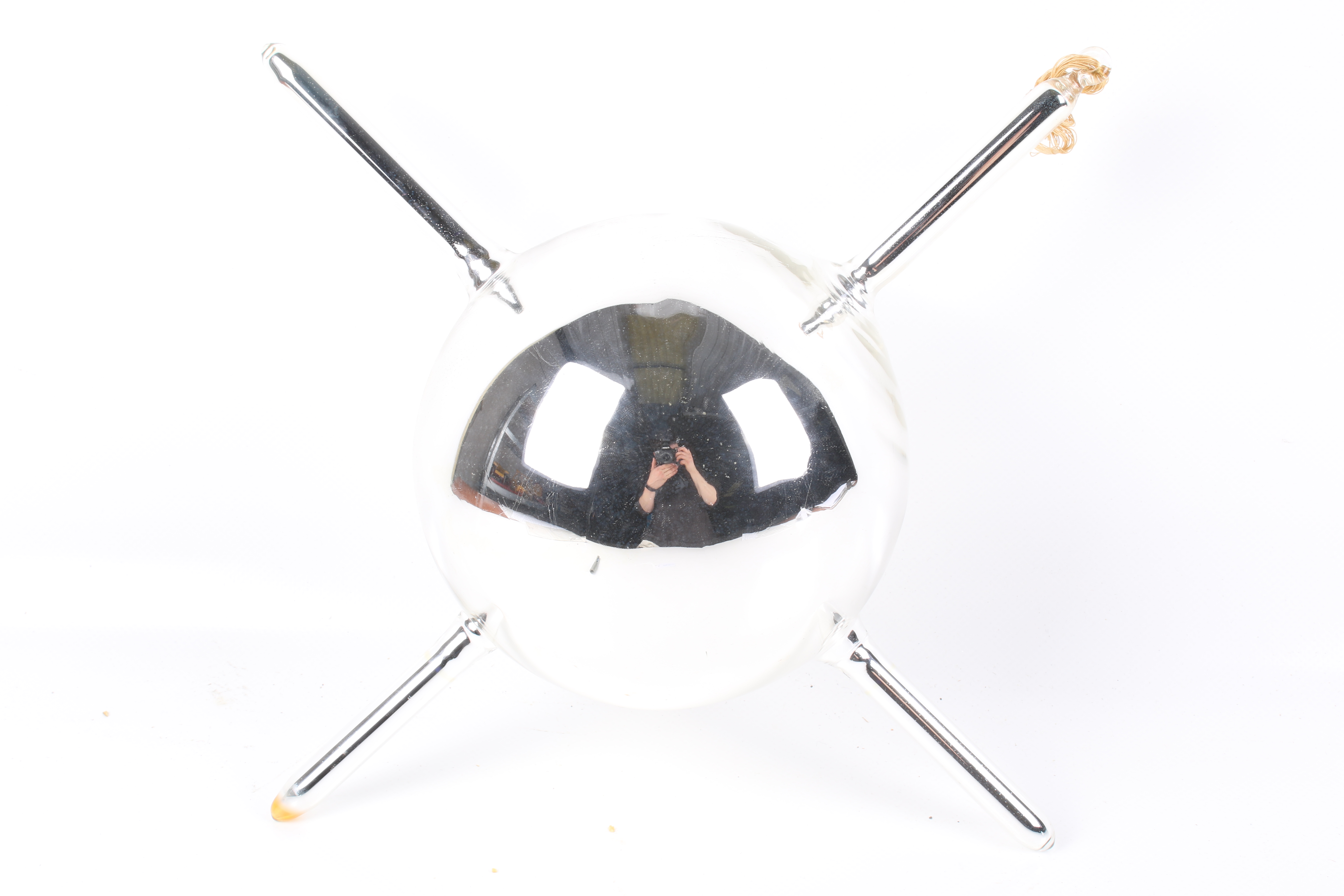 Space memorabilia - 'Sputnik' hand blown glass satelite test piece. - Image 2 of 2